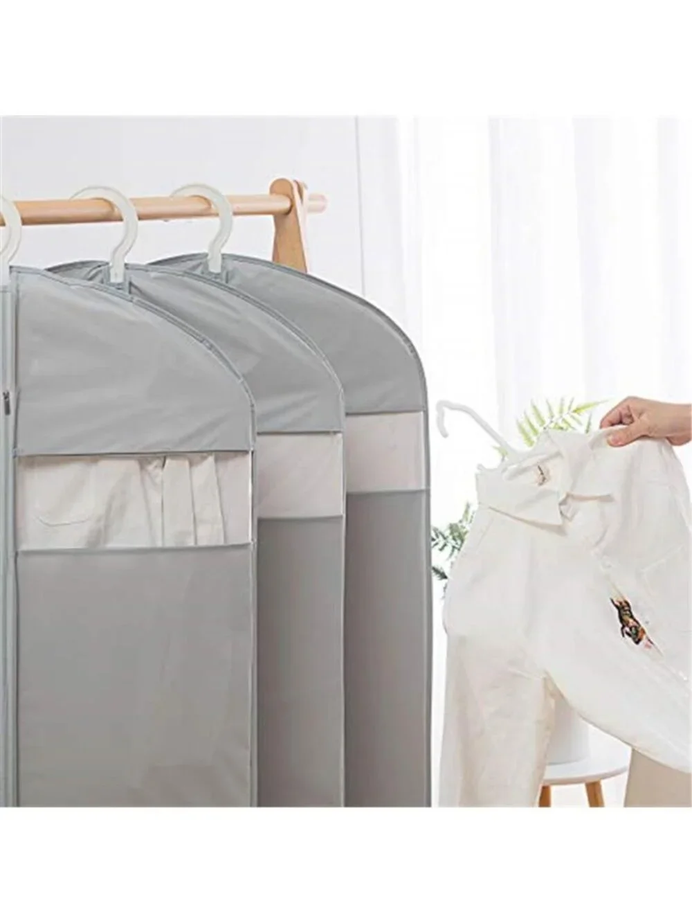 Long Dress Garment Bags Clear Clothes Cover Travel Storage Zipper Dustproof